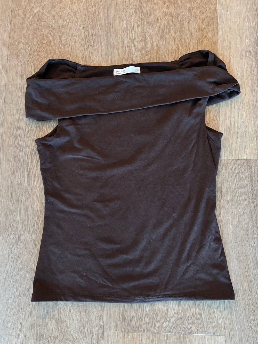 Off-Shoulder Brown Top
